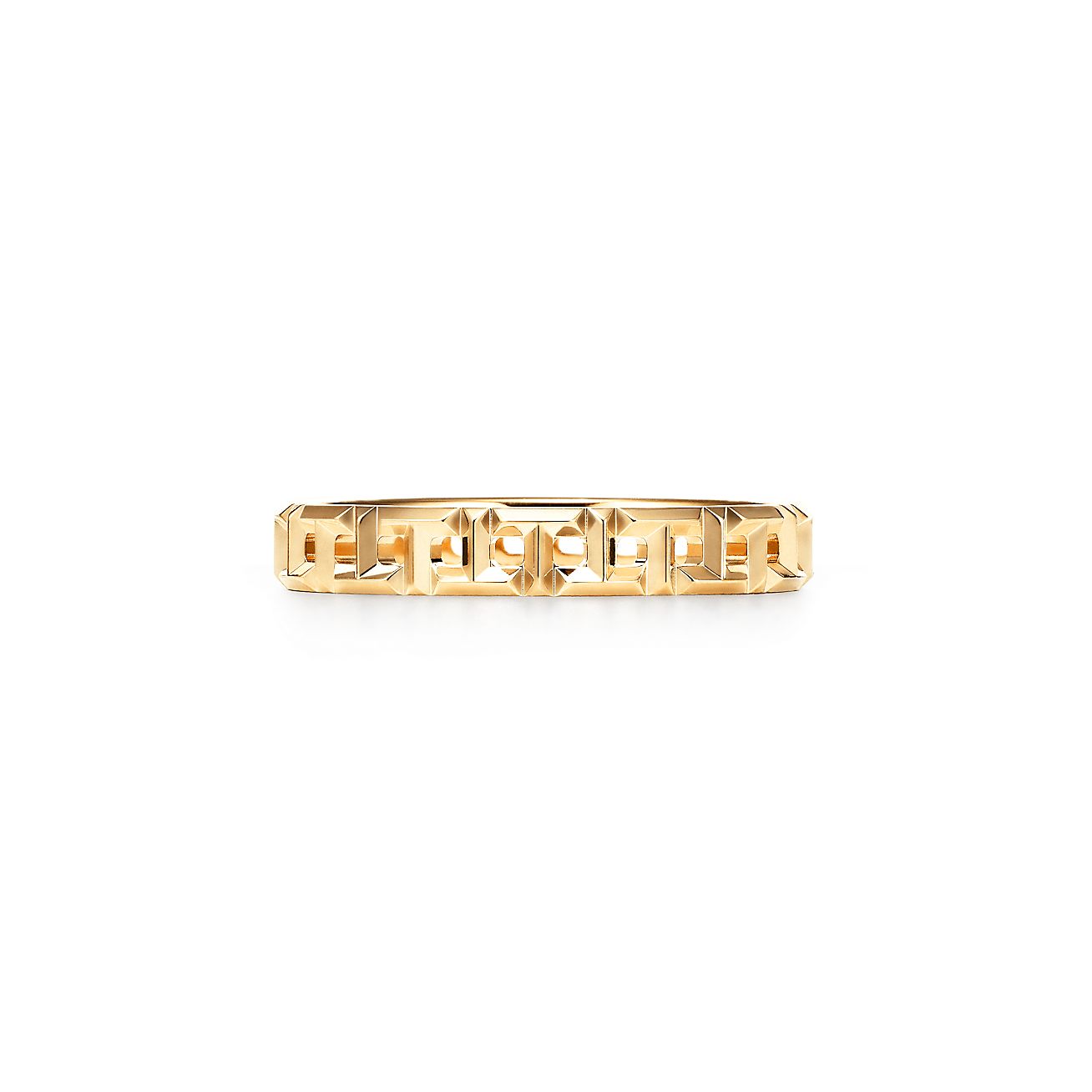 Узкое кольцо Tiffany T True из золота 
