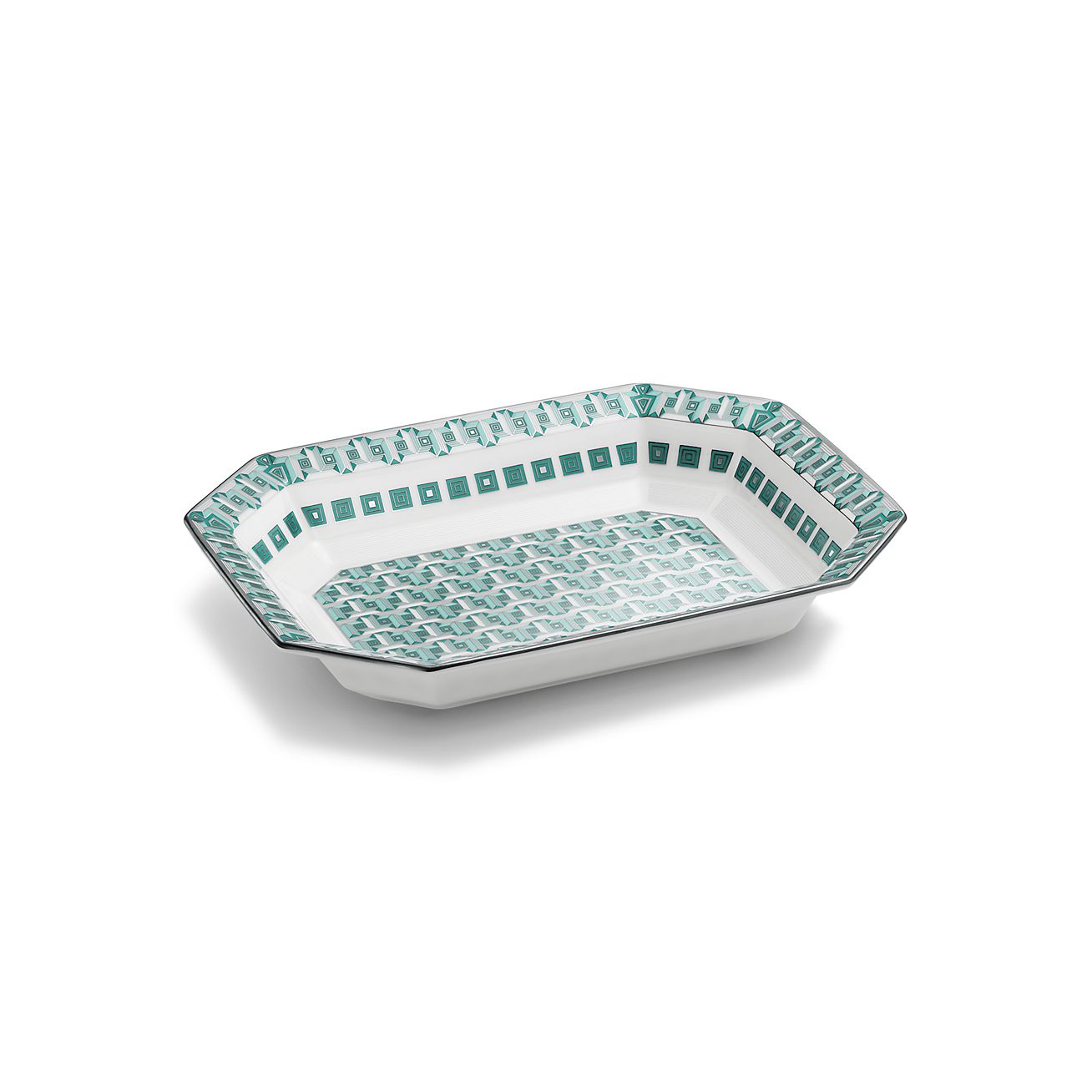 貴重!!　60's　USA製　Tiffany stand　スチールデスク　美品 Tiffany T True Large Vide Poche with a Hand-painted Platinum Rim