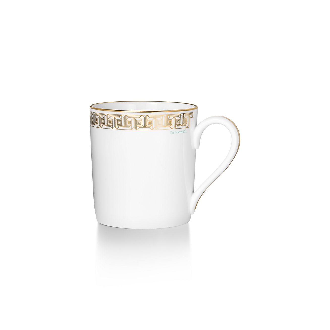 Mug Irish Coffee Set of 2 White with GOLD Trim NEW Cup Mug Tea Coffee