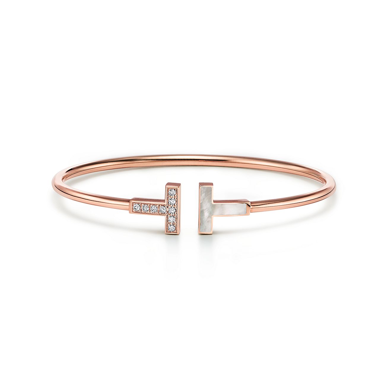 tiffany t wire bracelet rose gold