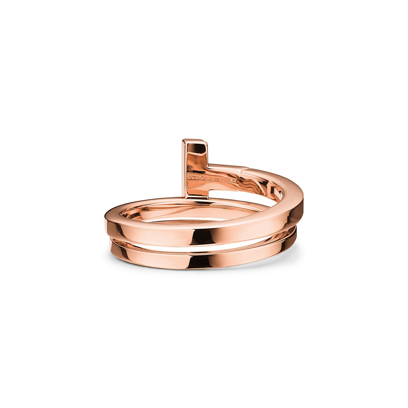 Кольцо Tiffany T Wrap из розового 