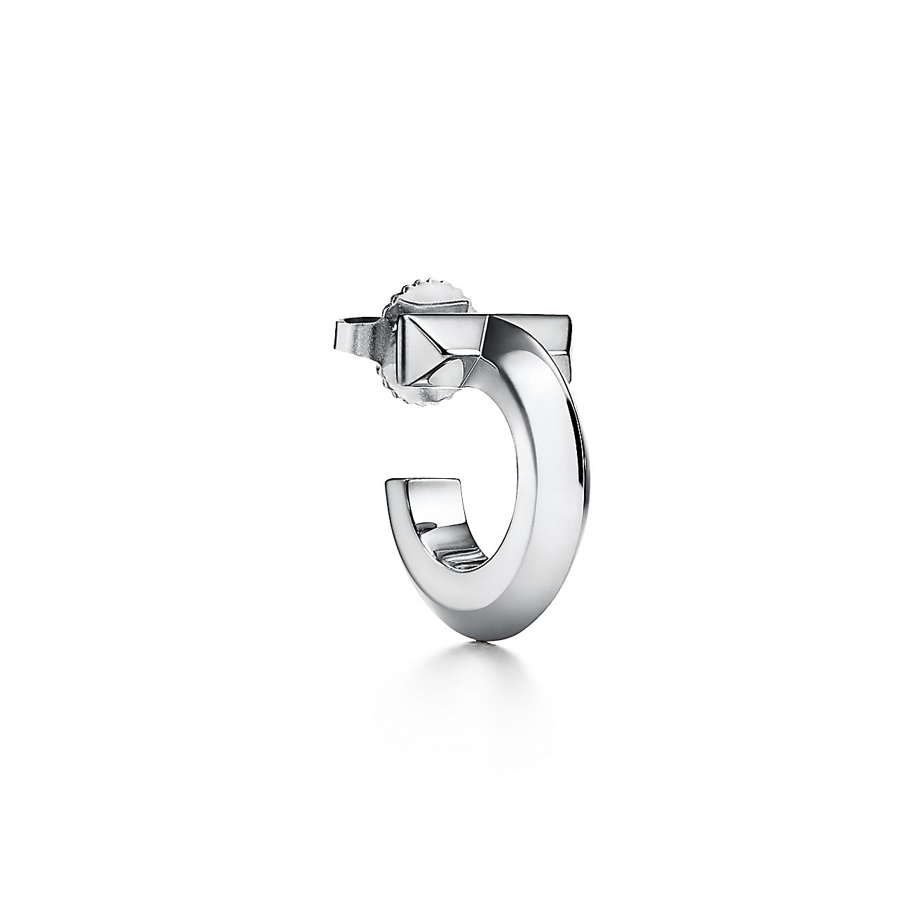 Tiffany T T1 Hoop Earrings in White Gold - Alternate shot 1
