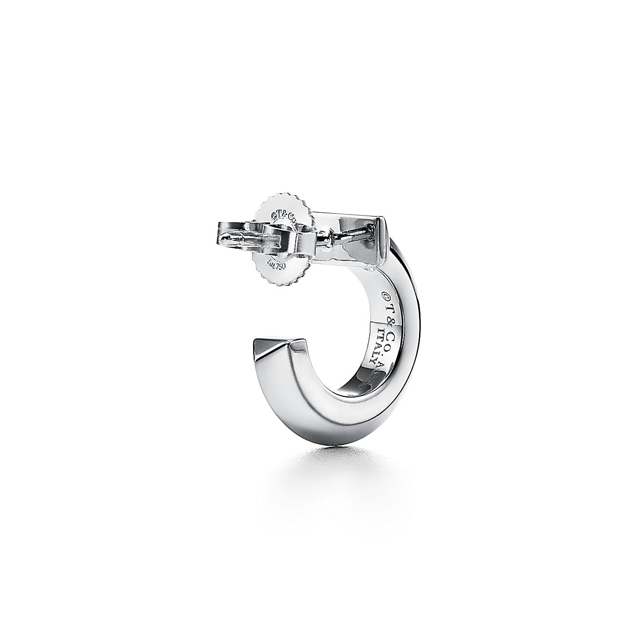 Tiffany T T1 Hoop Earrings in White Gold - Alternate shot 1 - Alternate shot 2