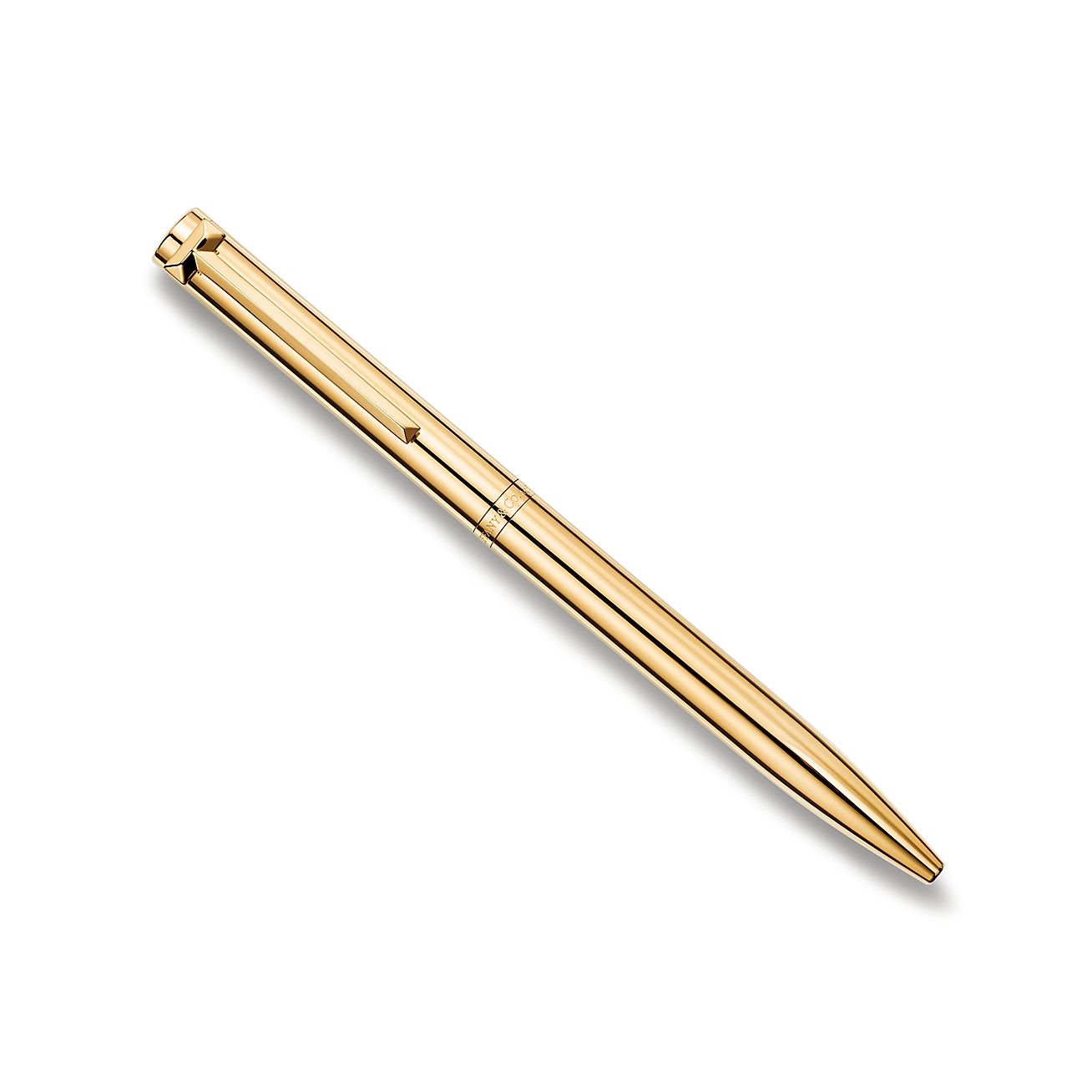 Tiffany T Ballpoint Pen in Sterling Silver with Gold Vermeil | Tiffany & Co.  US