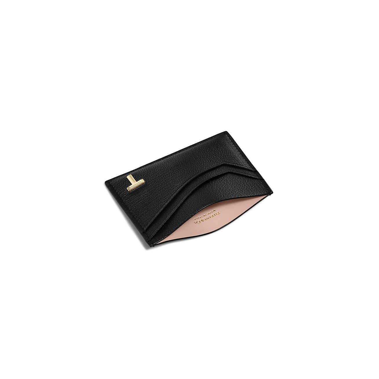 Tiffany T Card Case in Black Leather | Tiffany & Co. US