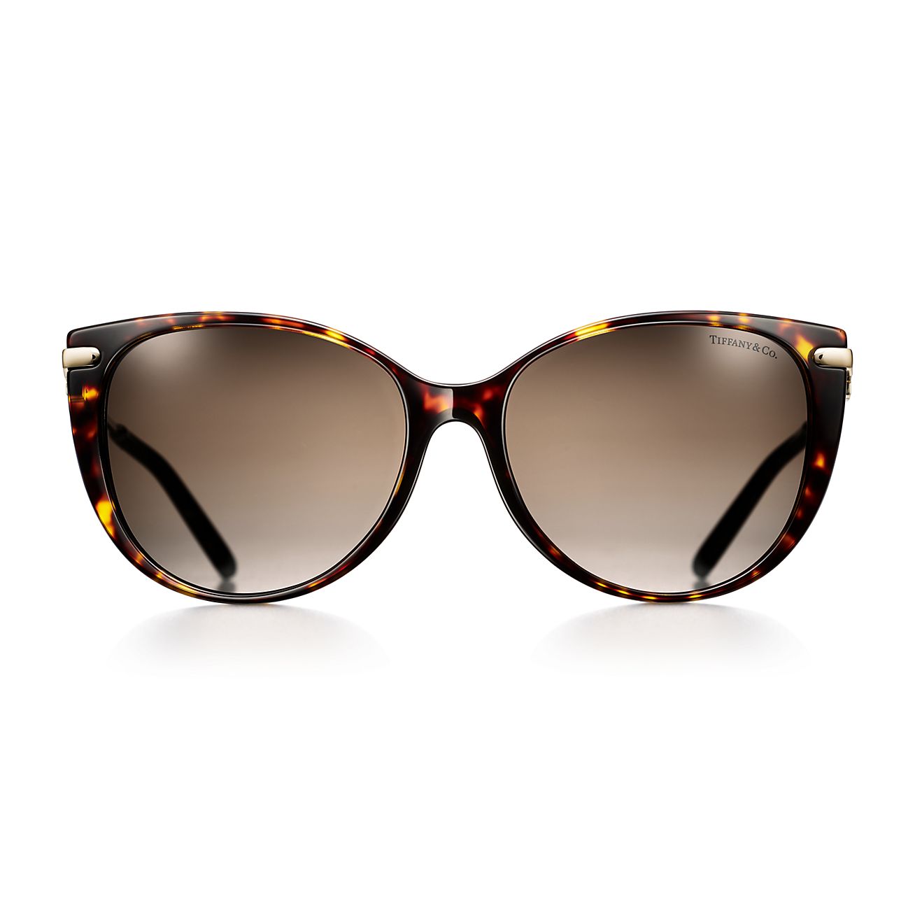 Tiffany T Cat Eye Sunglasses in Tortoise Acetate with Mother-of 