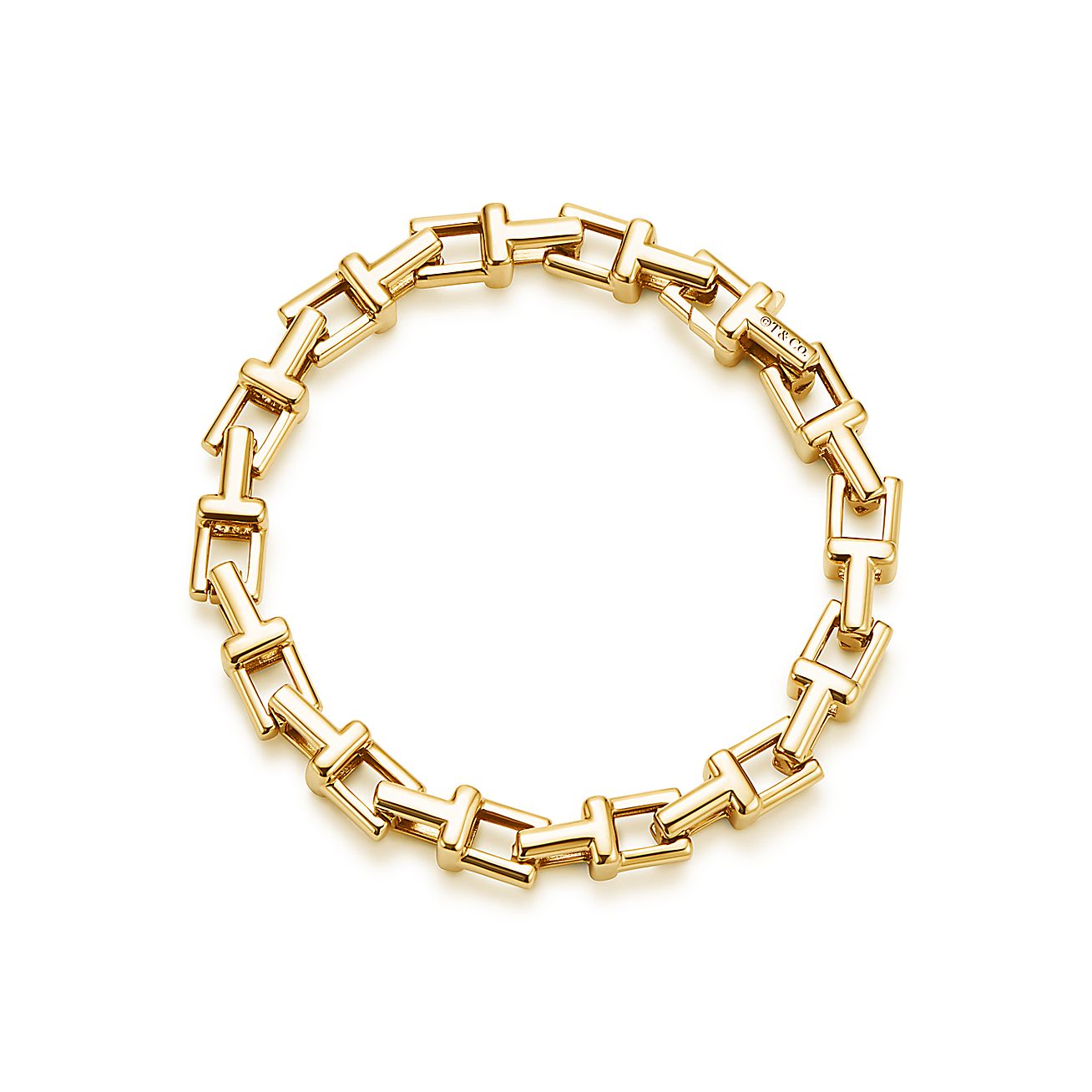 Tiffany T chain bracelet in 18k gold, medium. | Tiffany & Co.