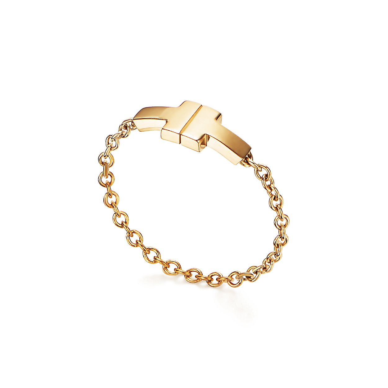 Tiffany T Chain Ring In 18k Gold Tiffany Co