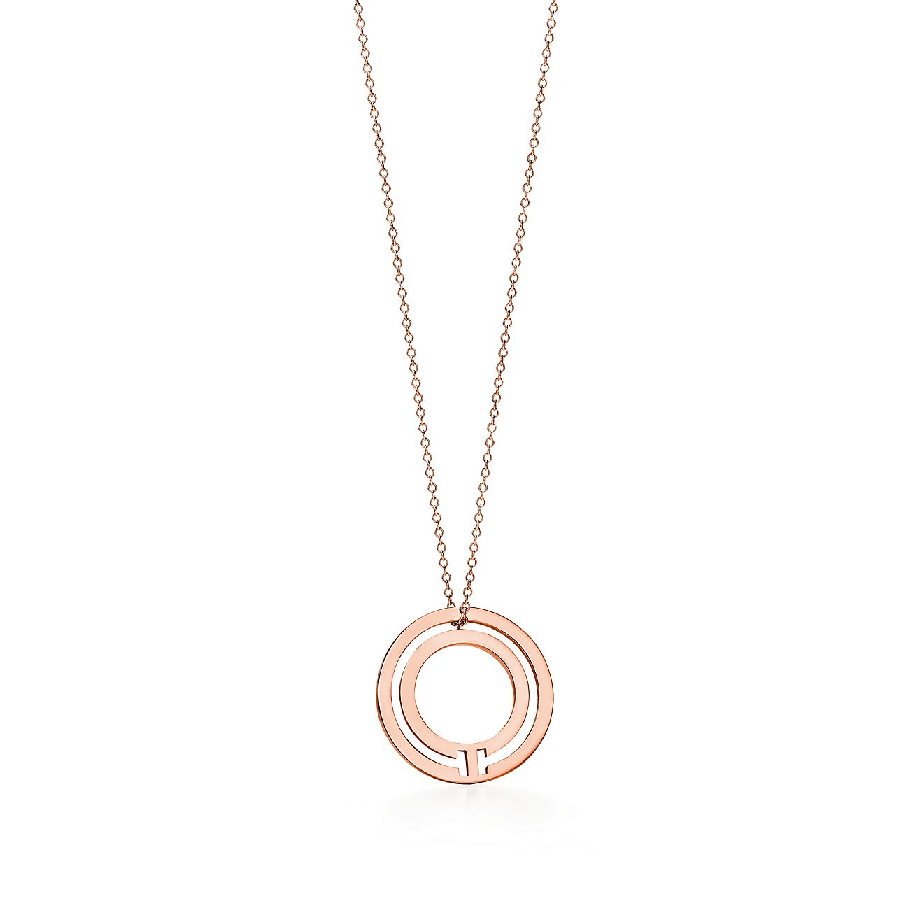 Atlas® X Closed Circle Pendant in Rose Gold with Pavé Diamonds | Tiffany &  Co.