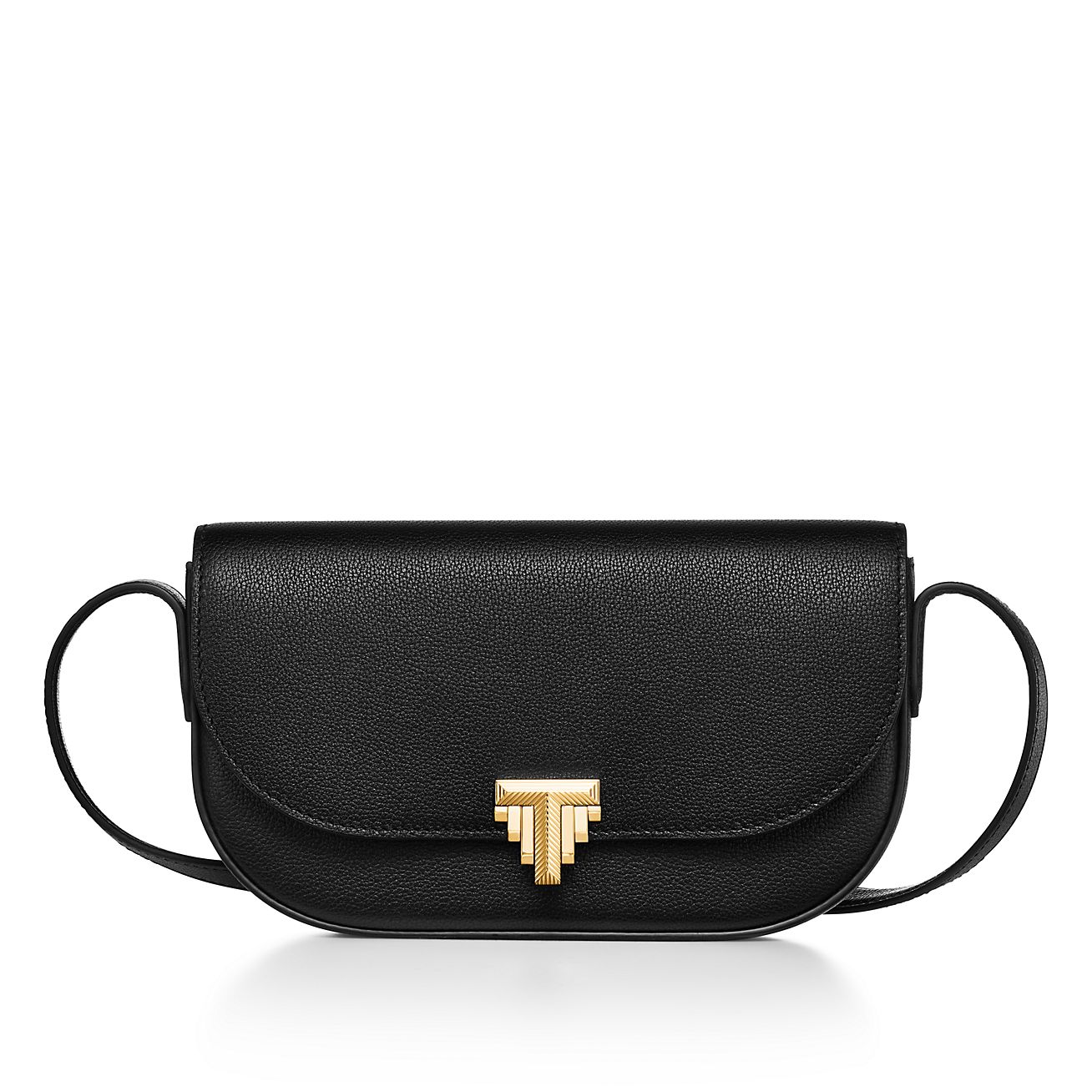 Tiffany T Deco Crossbody Wallet in Black Calf Leather Tiffany T Deco Crossbody Wallet in Black Calf Leather