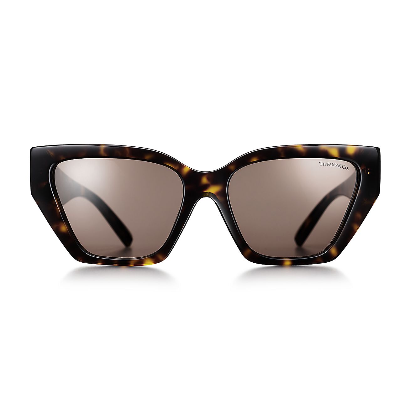 Tiffany T Deco Sunglasses in Tortoise Acetate, Gold-colored 
