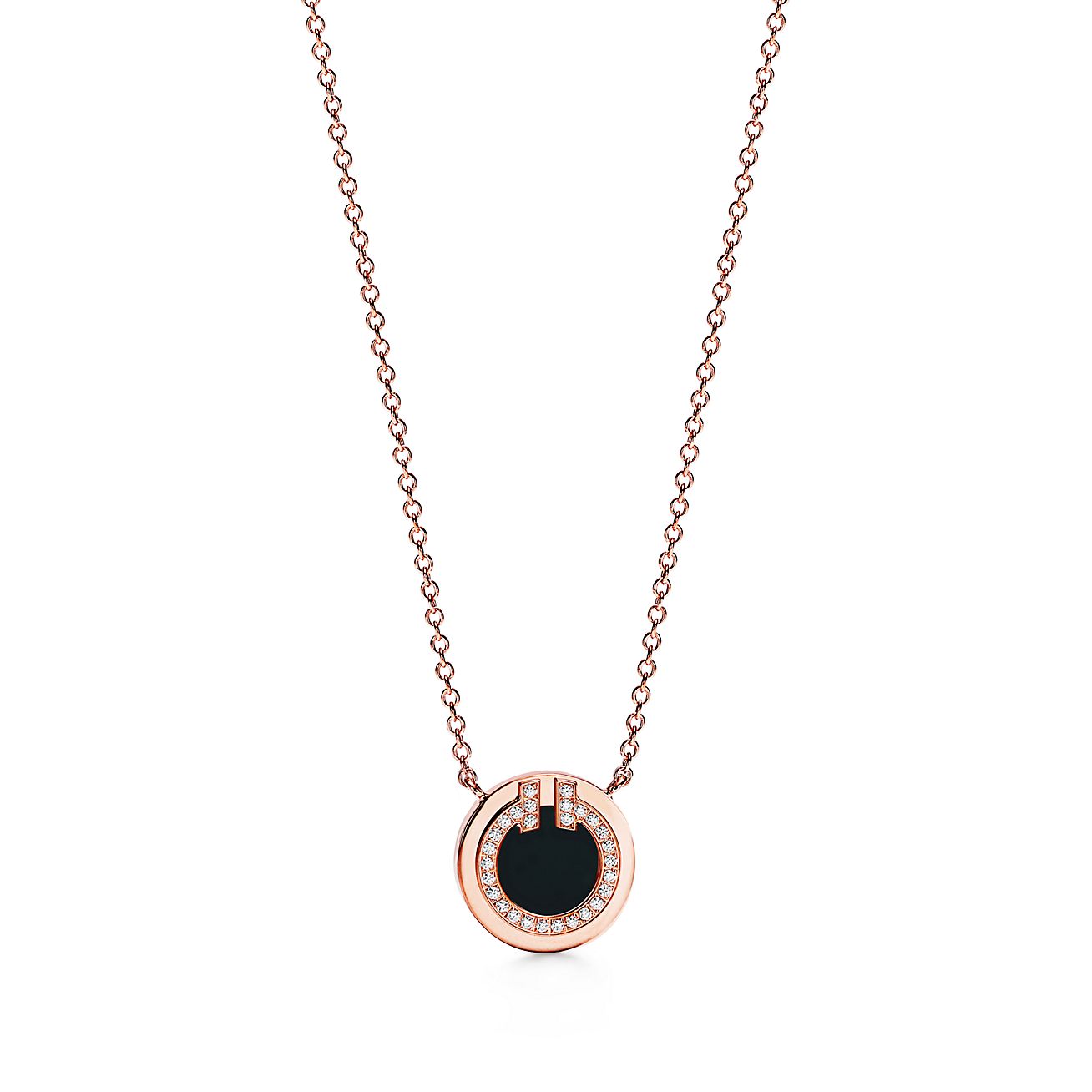 BVLGARI B.Zero1 18k Rose Gold Diamond Charm Necklace