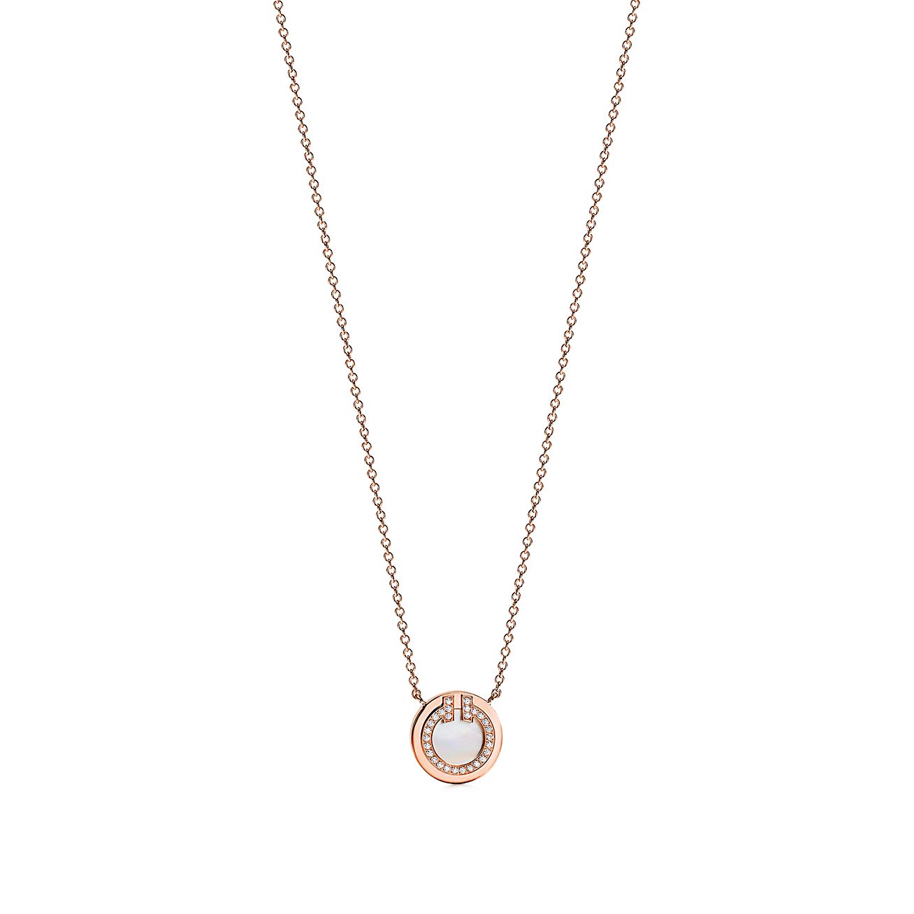 Open circle pendant in platinum with diamonds, mini. | Tiffany & Co.