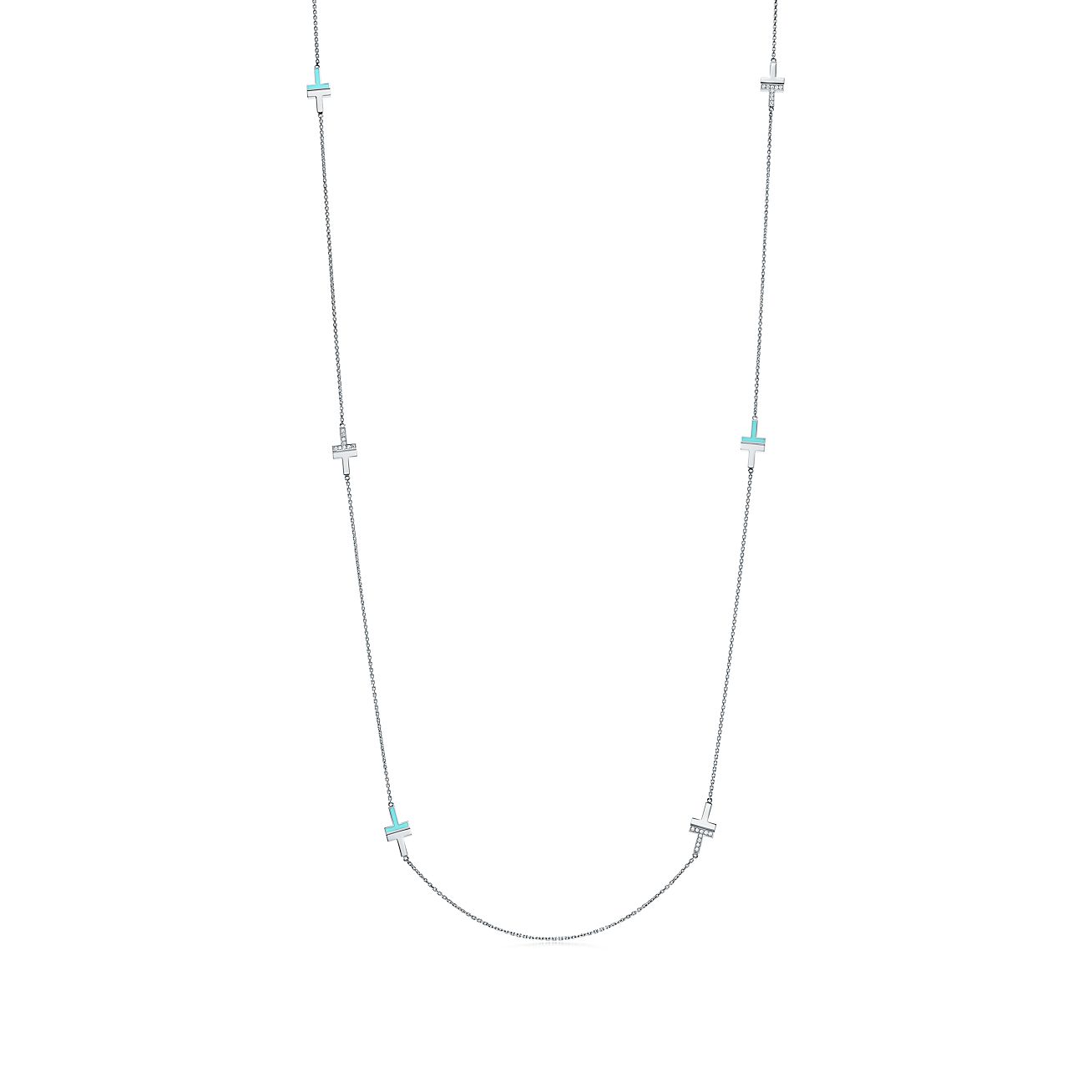 tiffany tdiamond and turquoise station necklace 66912000 1015289 ED