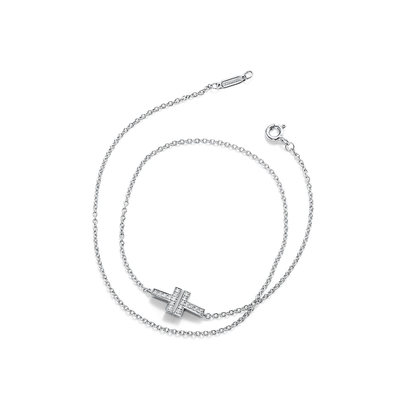 Tiffany T Diamond Double Chain Bracelet