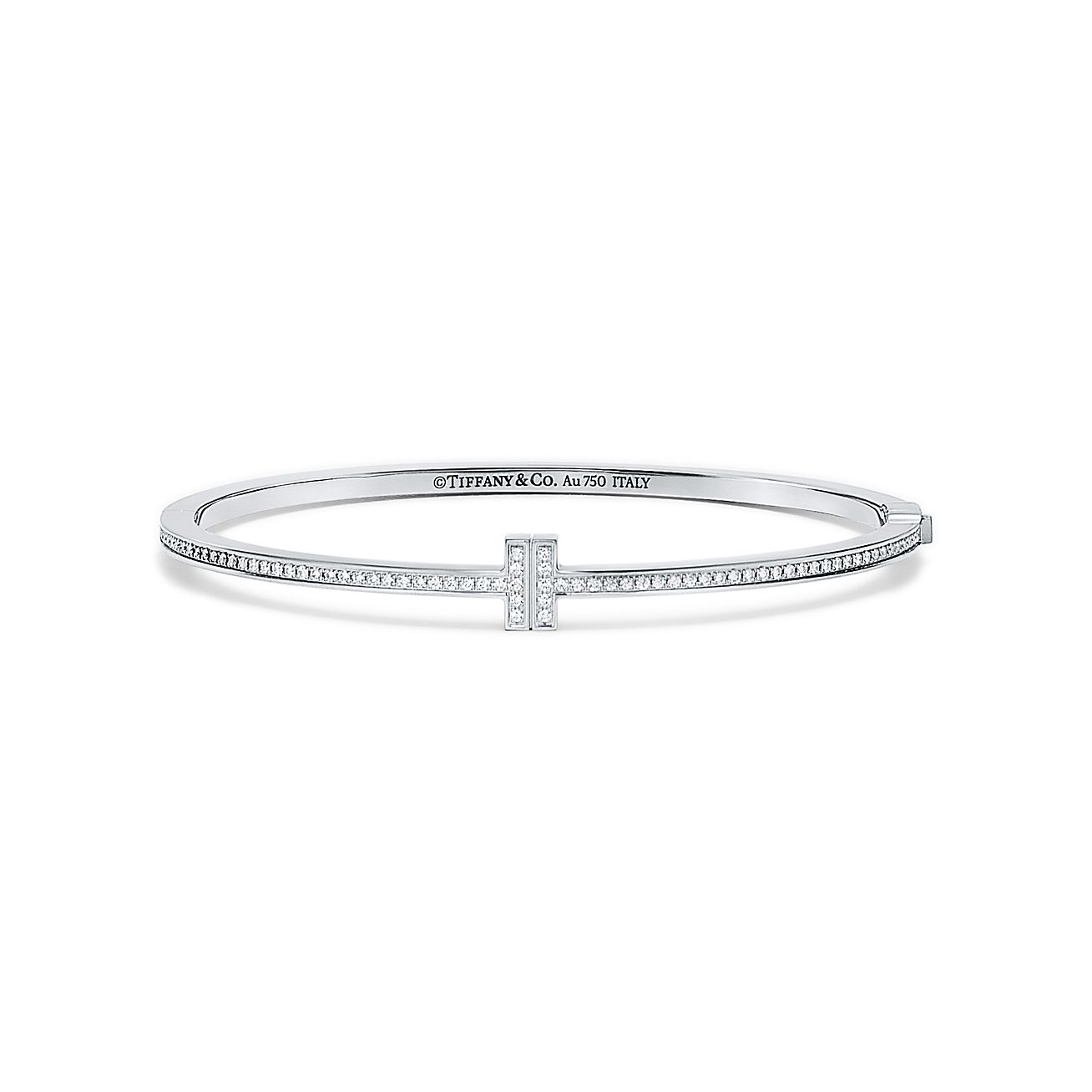 Tiffany & Co 18kt Rose Gold Tiffany T Smile Diamond Bracelet In Metallic |  ModeSens