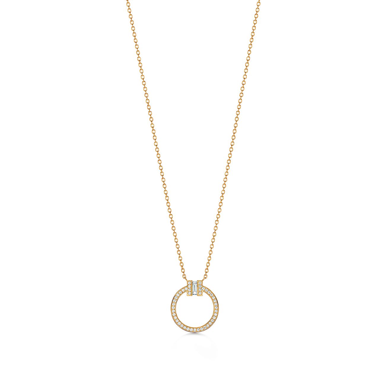 Tiffany T diamond pendant in 18k gold 