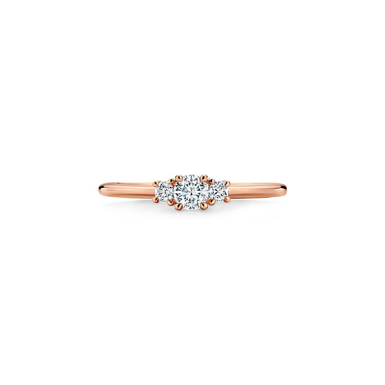 Tiffany Three Stone diamond ring in 18k 