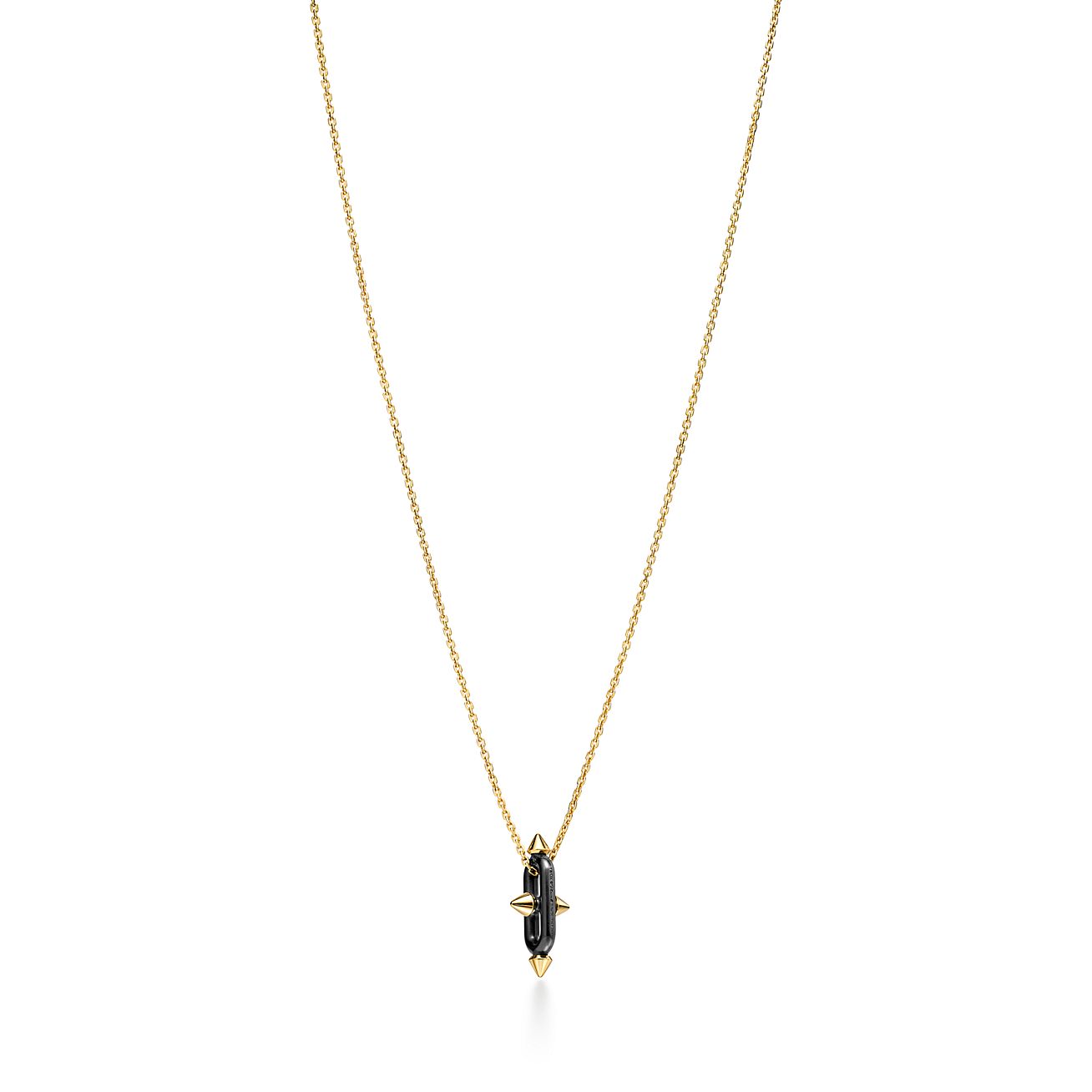 Tiffany Titan by Pharrell Williams Pendant in Titanium and Yellow Gold |  Tiffany & Co. US