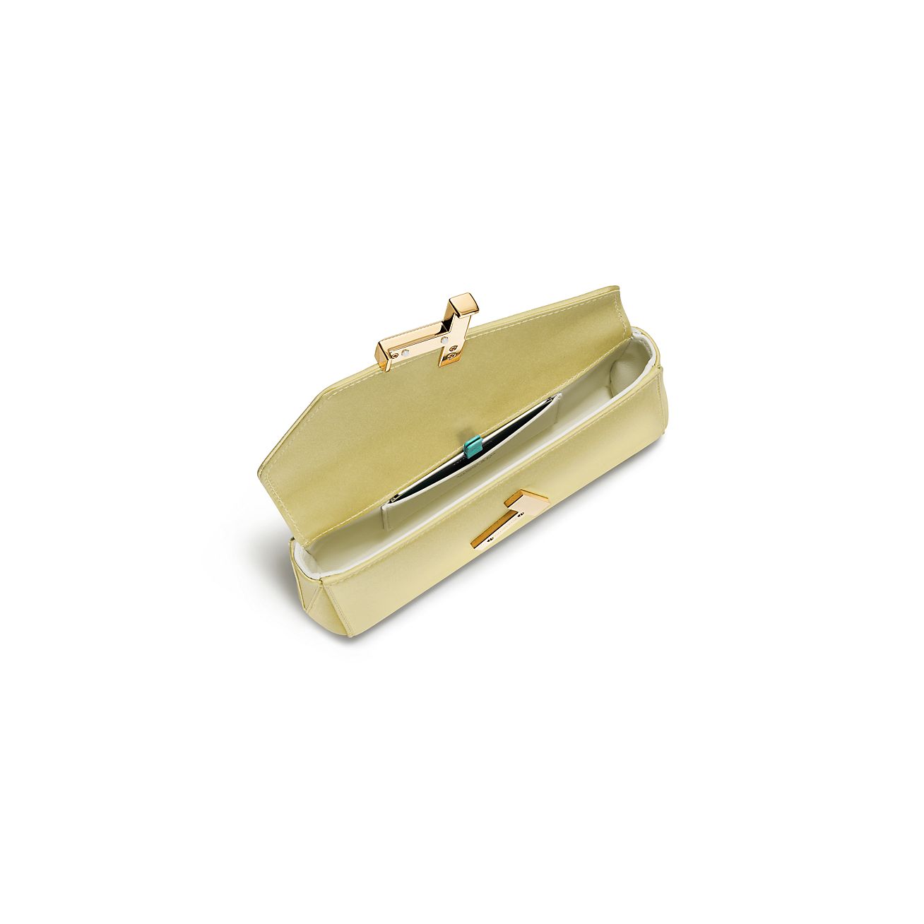 TIFFANY & CO. ミニ クラッチ Tiffany T Mini Clutch in Citrine Yellow Satin | Tiffany & Co. US
