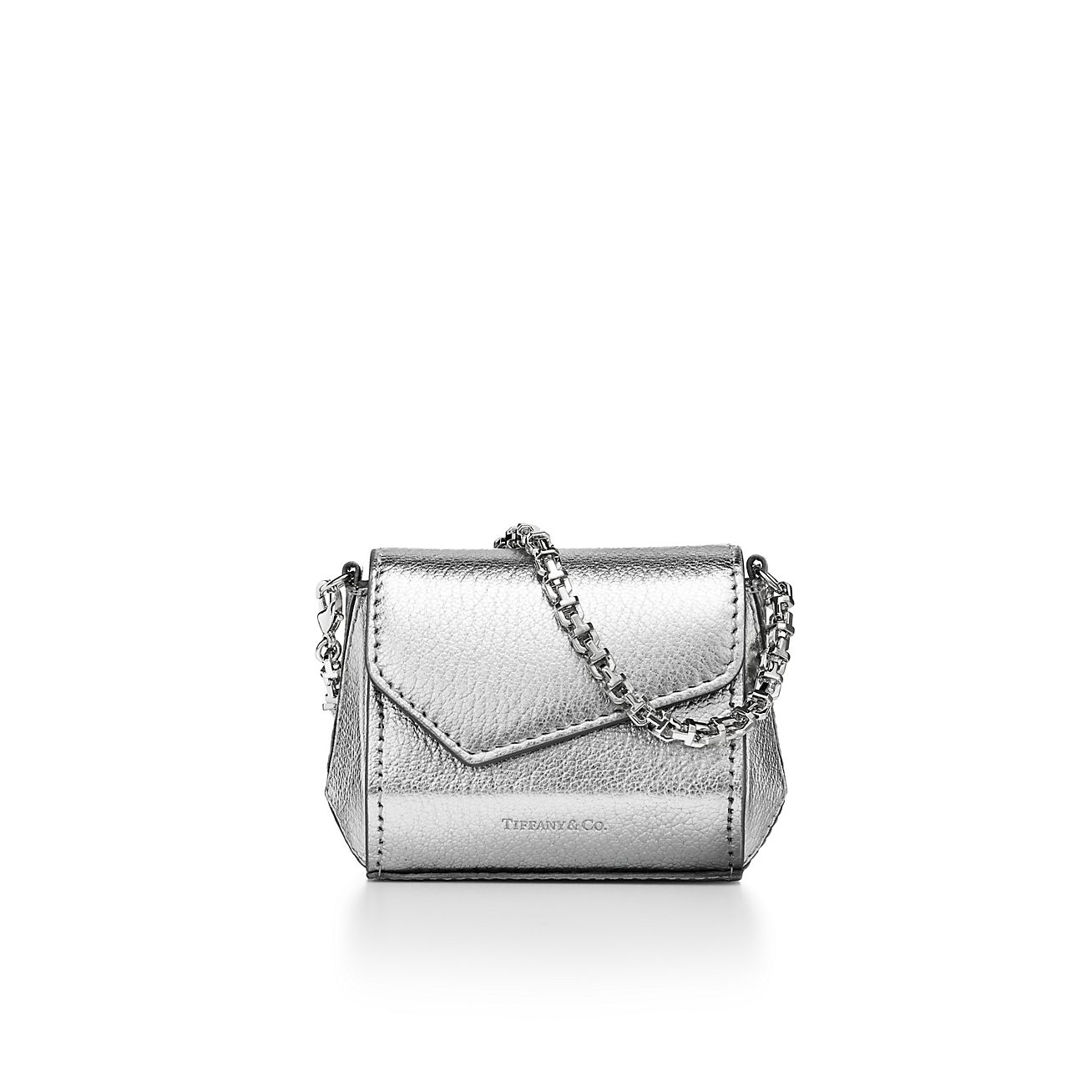 Tiffany T Nano Bag in Silver Leather | Tiffany & Co.