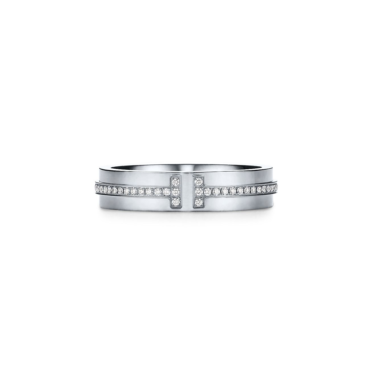 Tiffany T narrow diamond ring in 18k 