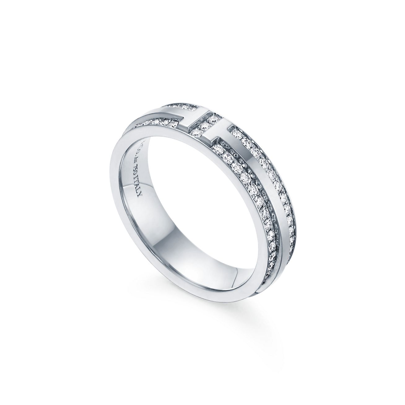 Tiffany T narrow pavé diamond ring in 