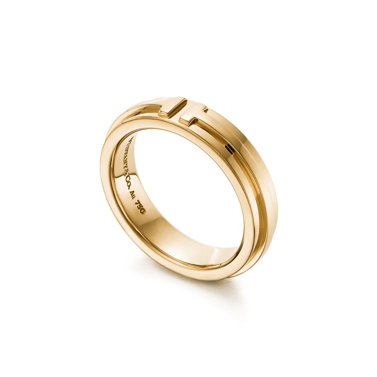 Tiffany T narrow ring in 18k gold, 4.5 