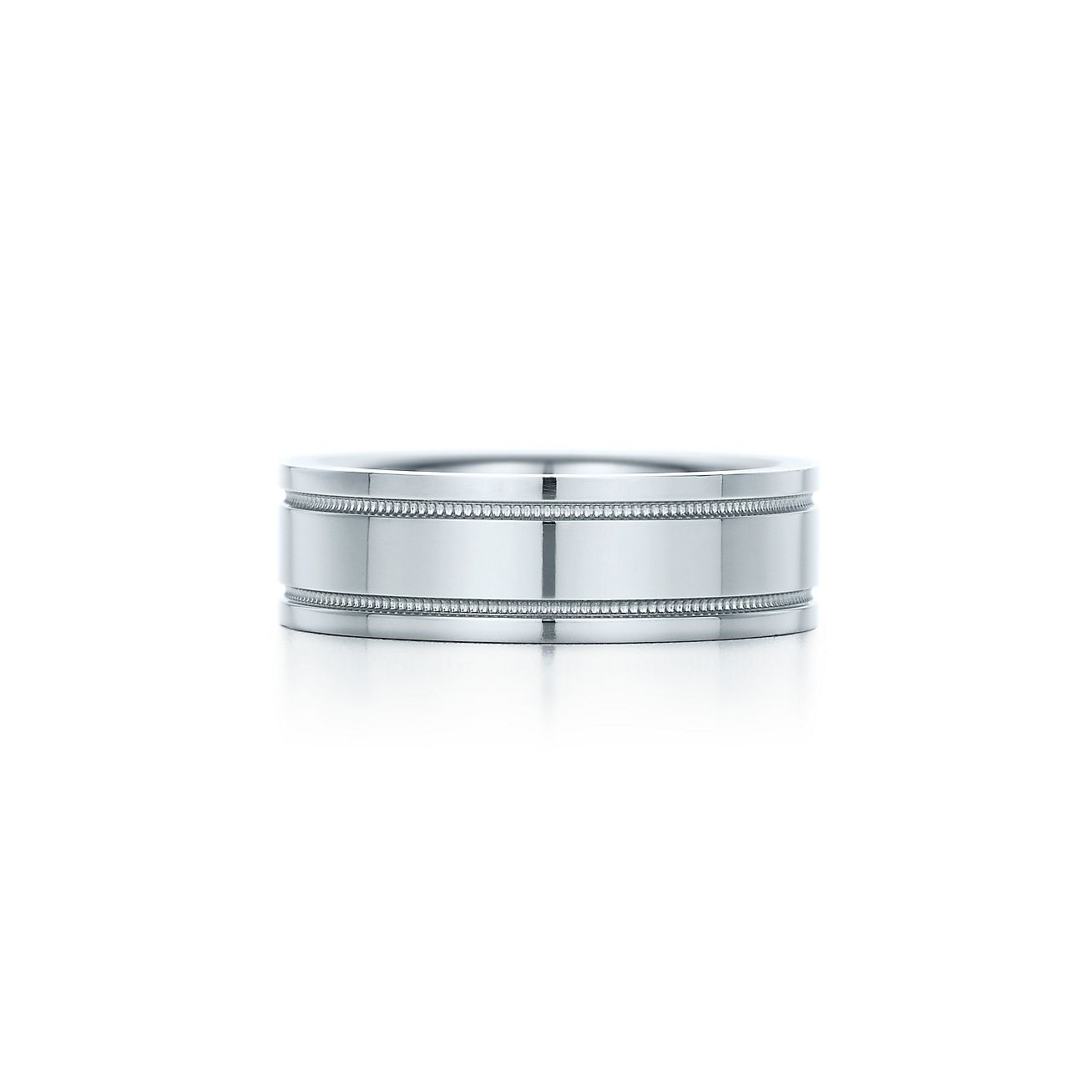 Tiffany Together Milgrain Band Ring in Platinum, 4 mm Wide| Tiffany & Co.