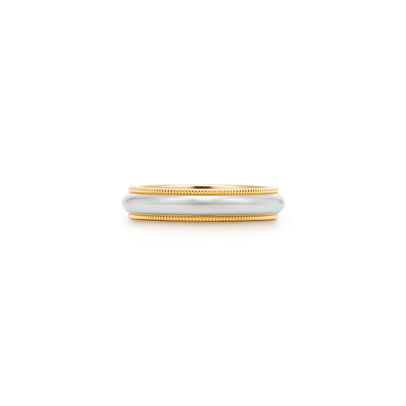 Tiffany Classic Milgrain Ring Pink Gold (18K),Platinum Fashion No Stone  Band Ring Gold,Silver | eLADY Globazone