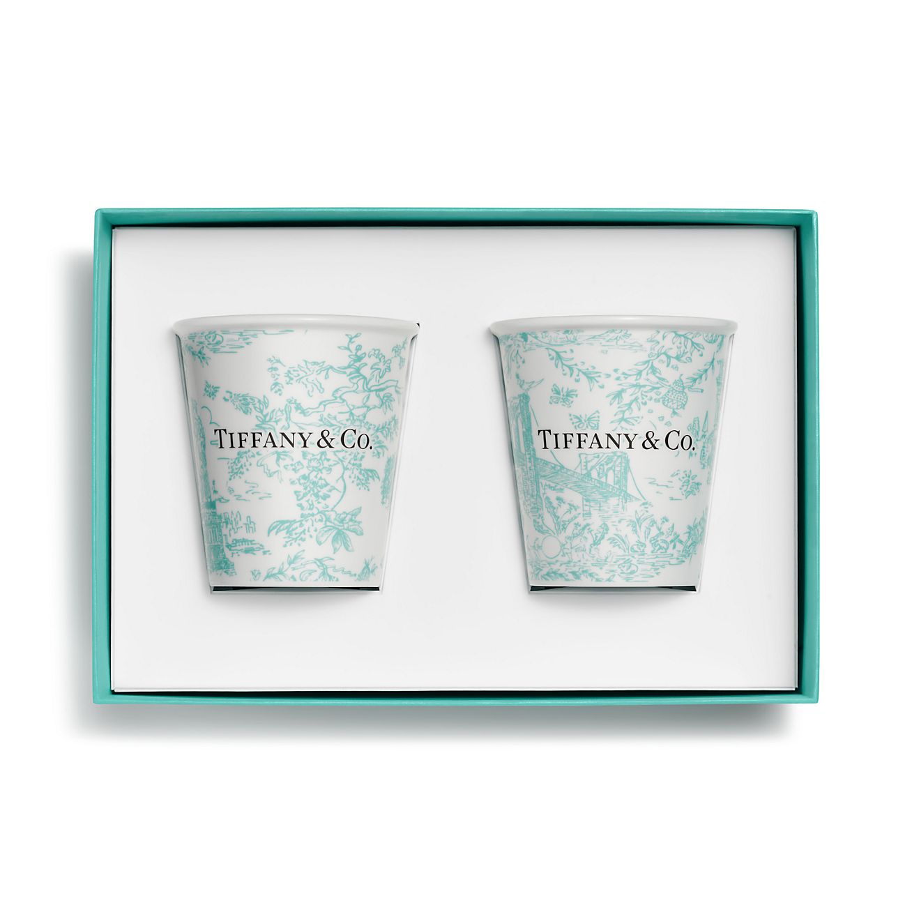 Tiffany&Co. コーヒーカップ2個セット Tiffany Coffee Cups Tiffany Cups Tiffany Large Coffee Cups in Bone China, Set of
