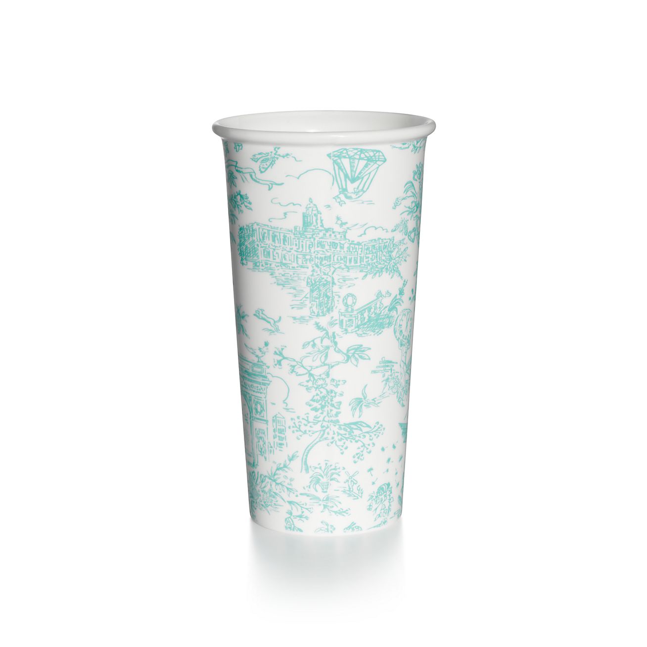 ティファニー お皿 24,5センチ Tiffany Toile Large Coffee Cup in Tiffany Blue® Bone China