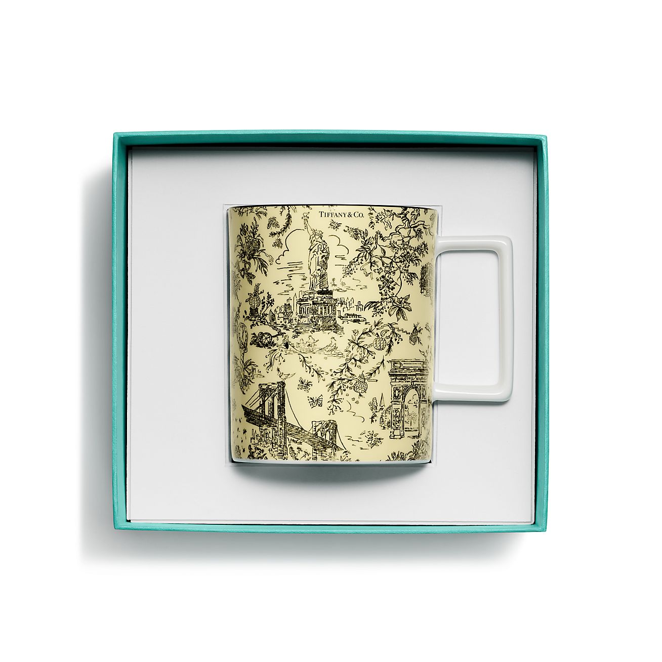 Tiffany Toile Mug in Yellow Diamond Bone China | Tiffany & Co.