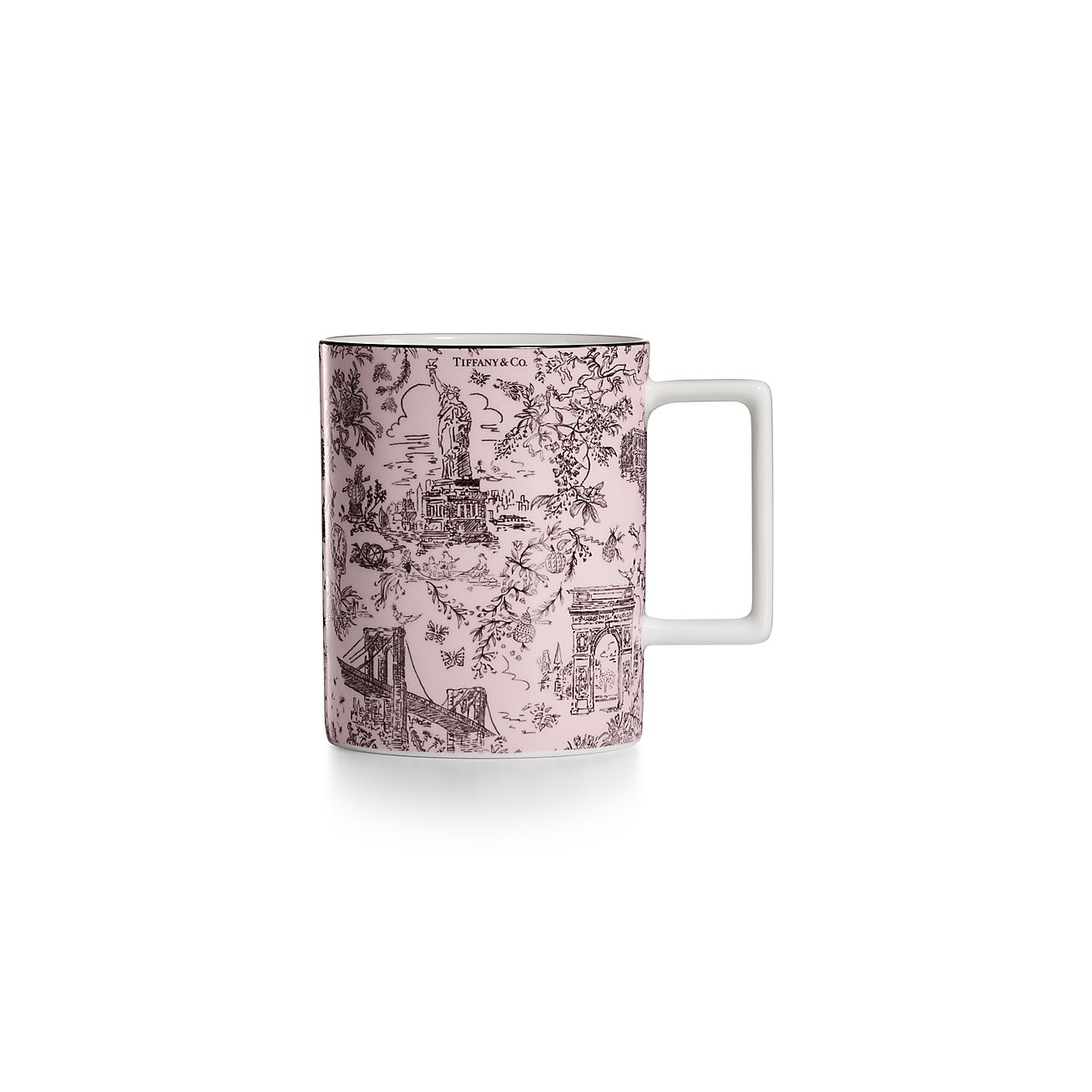 Tiffany Toile Mug in Morganite Bone China