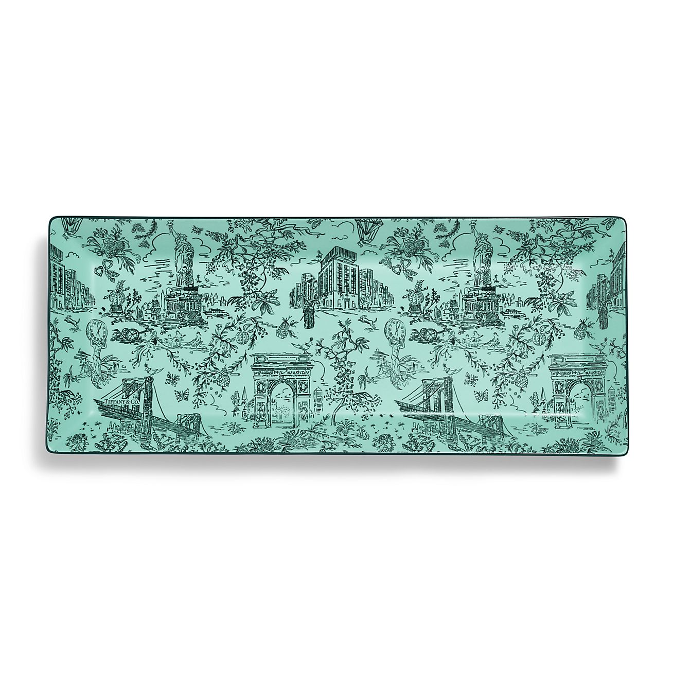 Tiffany Toile Platter in Tiffany Blue Bone China | Tiffany & Co. CA
