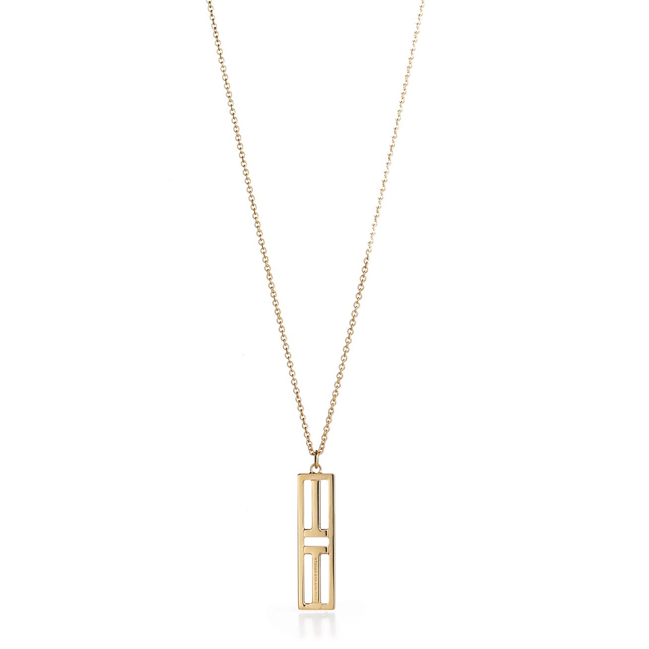 Tiffany & Co” Diamond Bar Long Necklace —