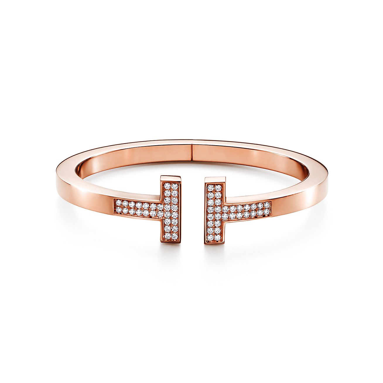 Tiffany T pavé diamond square bracelet 