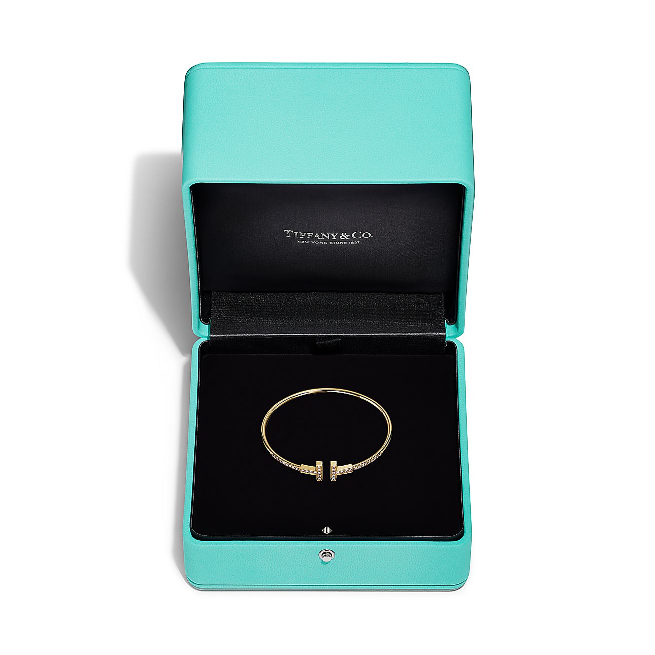 Tiffany T Pavé Diamond Wire Bangle in Yellow Gold - Alternate shot 1 - Alternate shot 2 - Alternate shot 3
