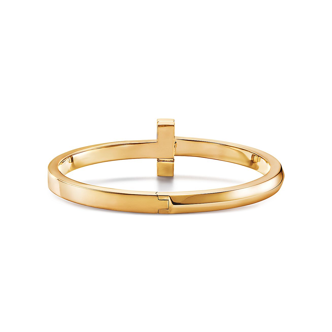 Tiffany T T1 Wide Hinged Bangle in Yellow Gold - Alternate shot 1 - Alternate shot 2 - Alternate shot 3