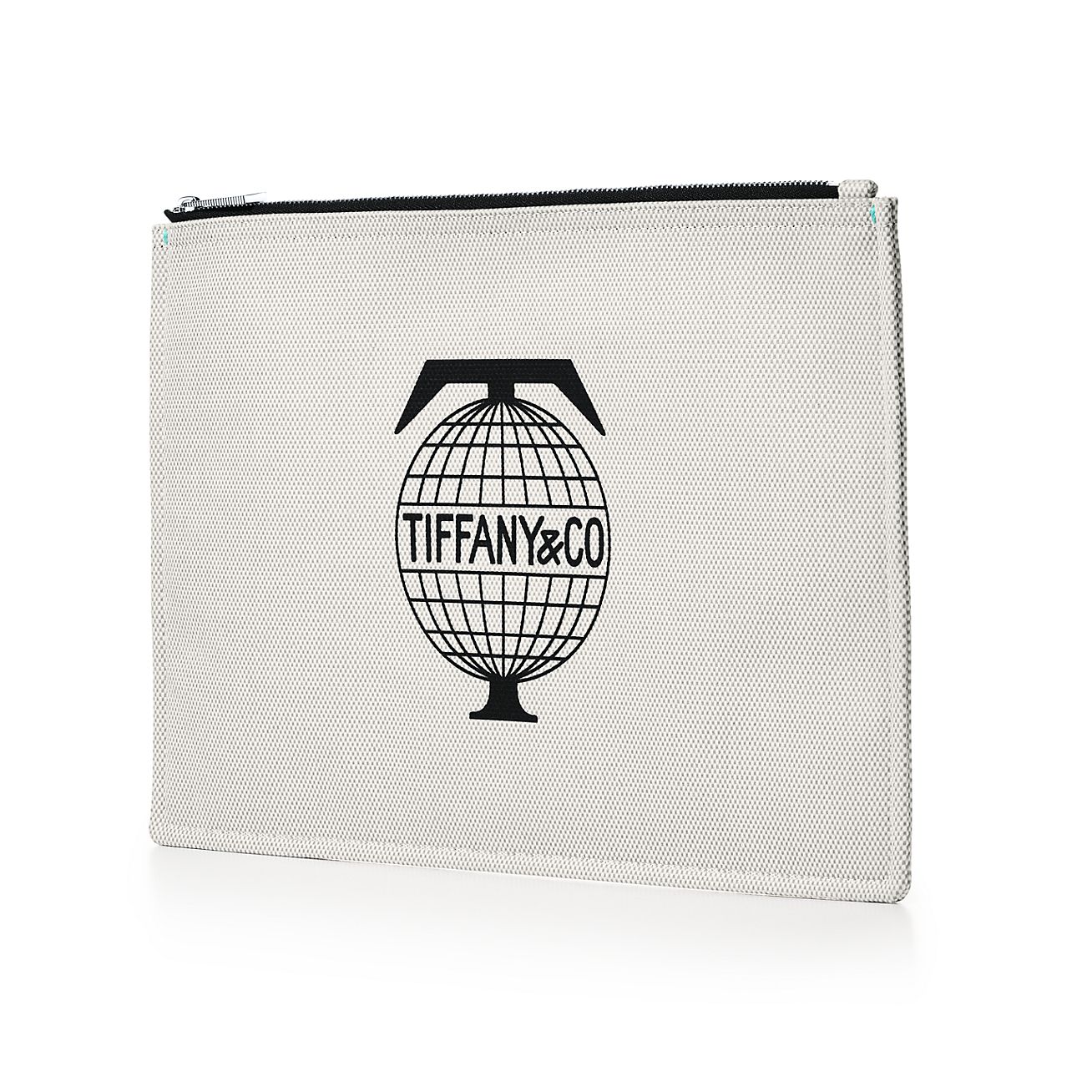 Tiffany Travel flat pouch in canvas large. Tiffany Co