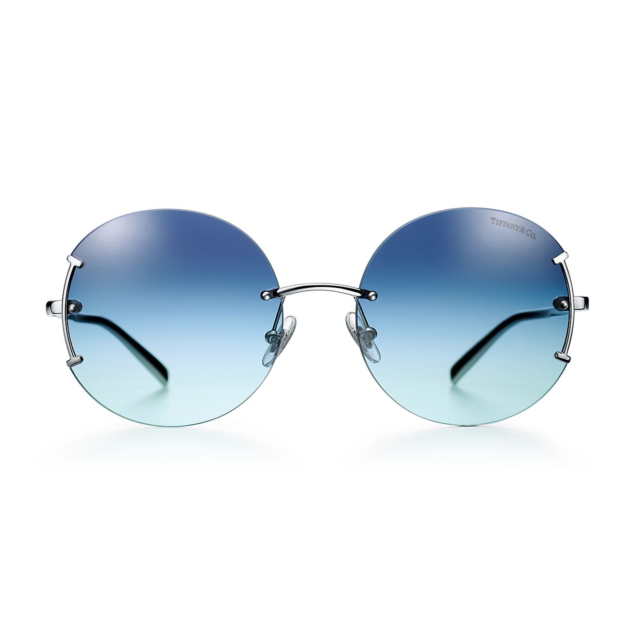 Tiffany T round sunglasses in silver 