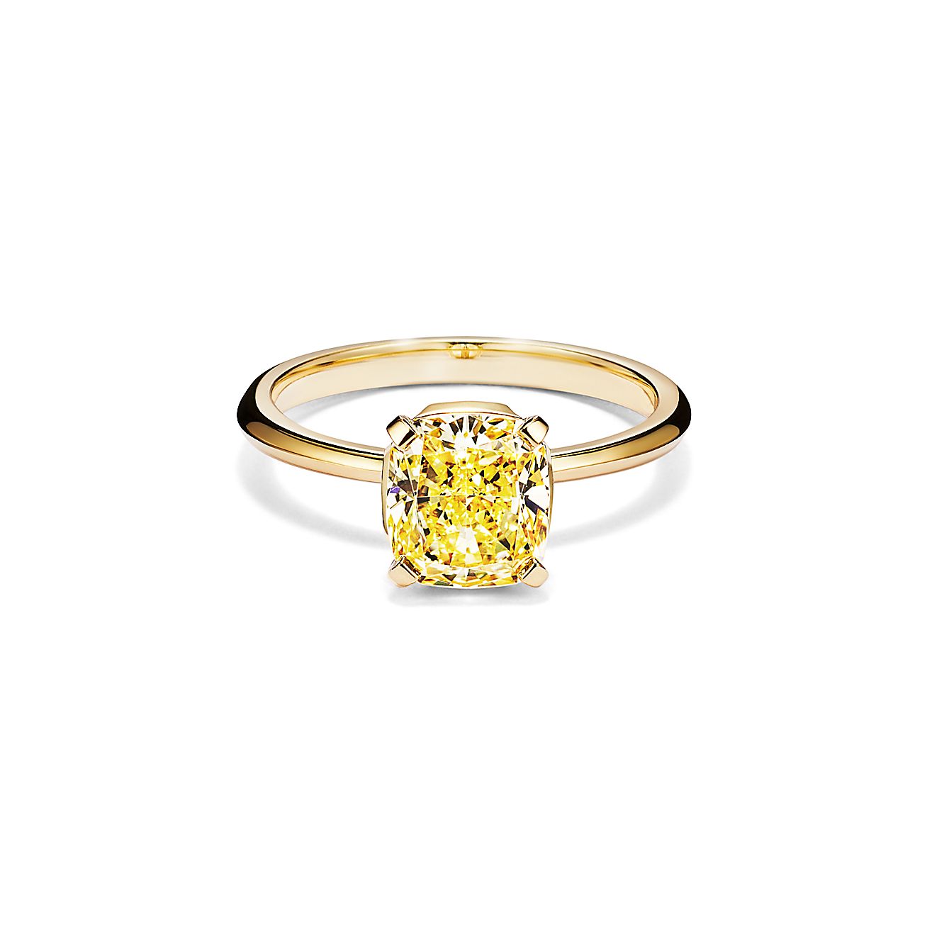 Pomolvochnoe Kolco Tiffany True Iz Zolota 18 Karat S Zheltym Brilliantom Tiffany Co
