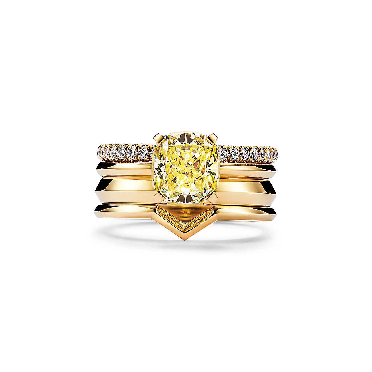 Pomolvochnoe Kolco Tiffany True Iz Zolota 18 Karat S Zheltym Brilliantom Tiffany Co