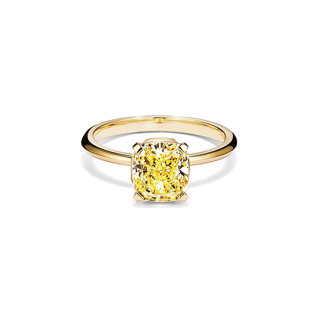 Tiffany True® Engagement Ring with a Cushion-cut Yellow