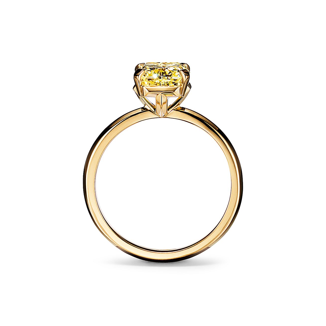 Tiffany & Co. Fancy Yellow Cushion Diamond Solitaire Engagement Ring in 18KY