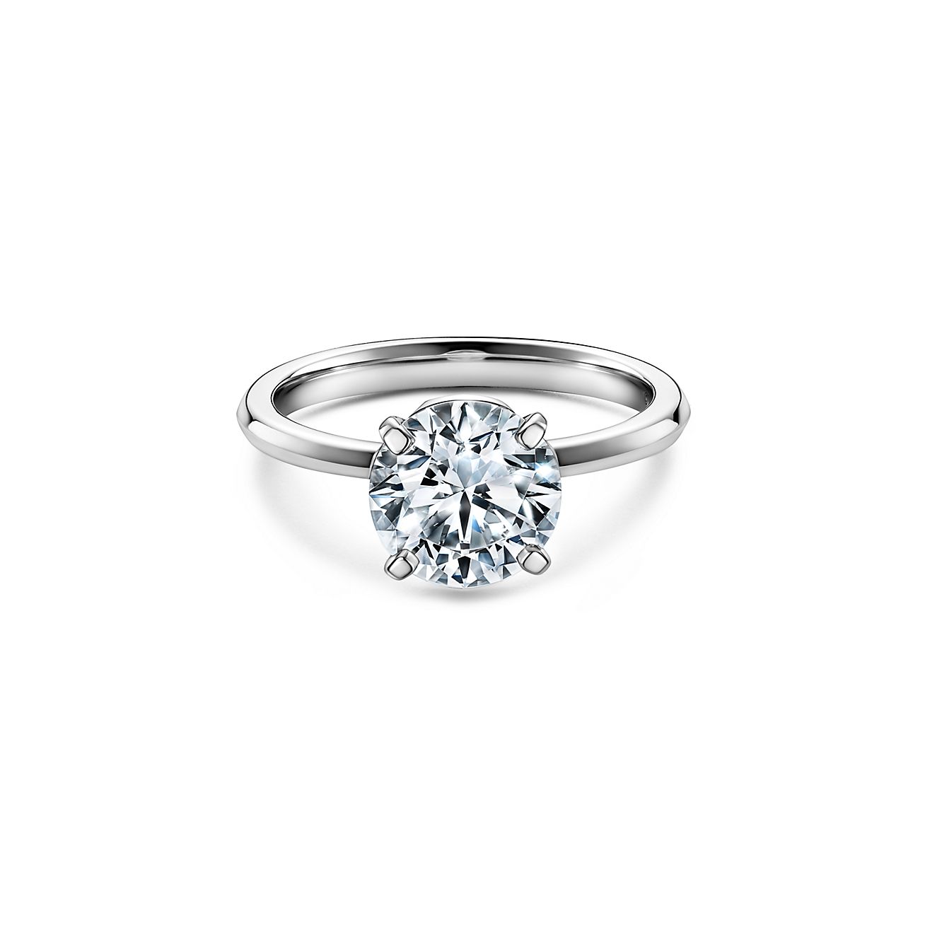 Tiffany & Co Platinum Diamond Engagement Ring Round 1.07 ct F VS1 | eBay