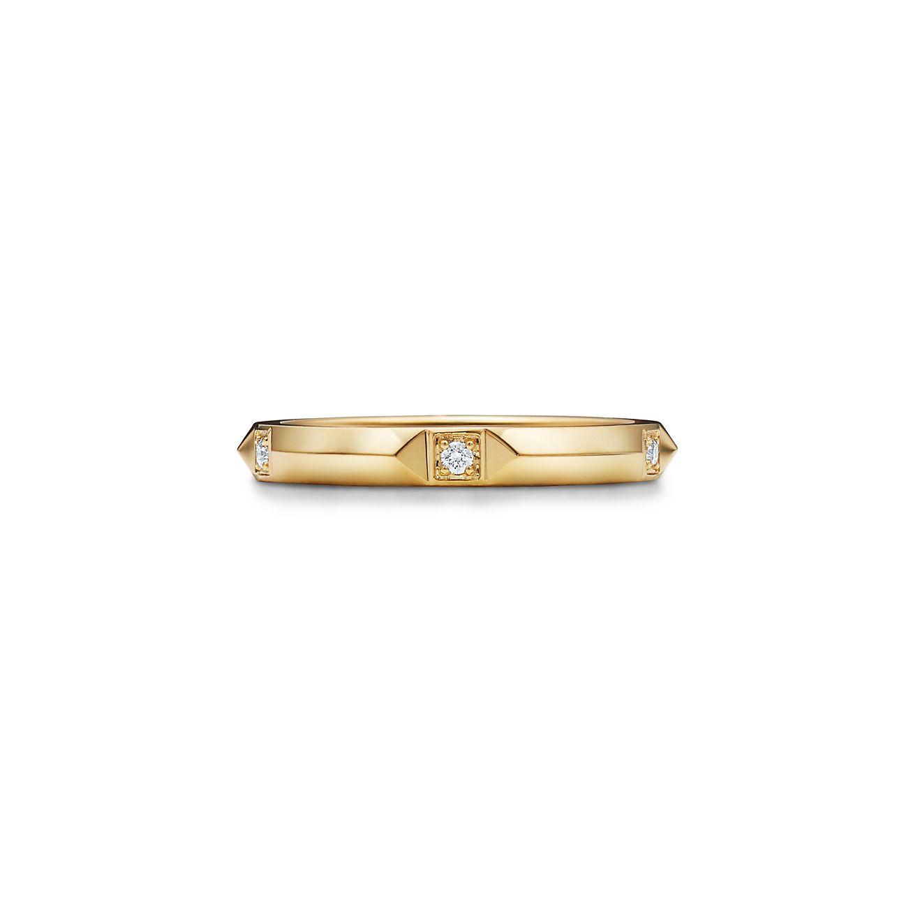 Tiffany True band ring in 18k gold with 
