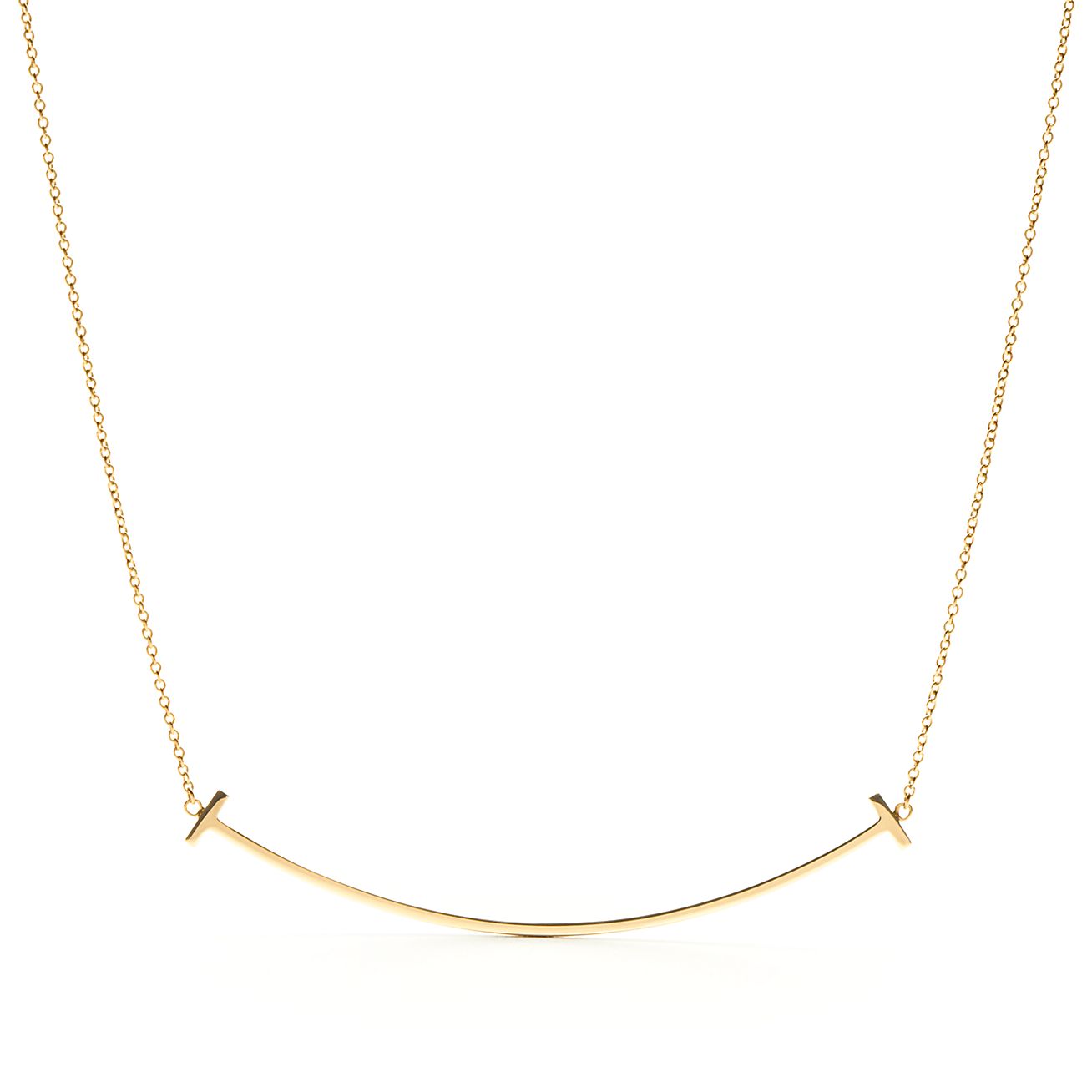 tiffany smile gold necklace