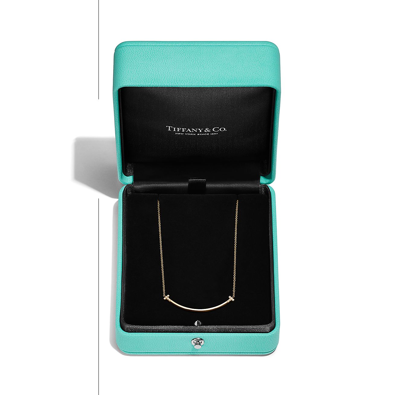 Tiffany T Smile Small Pendant in Yellow Gold with Diamonds - Alternate shot 1 - Alternate shot 2 - Alternate shot 3 - Alternate shot 4