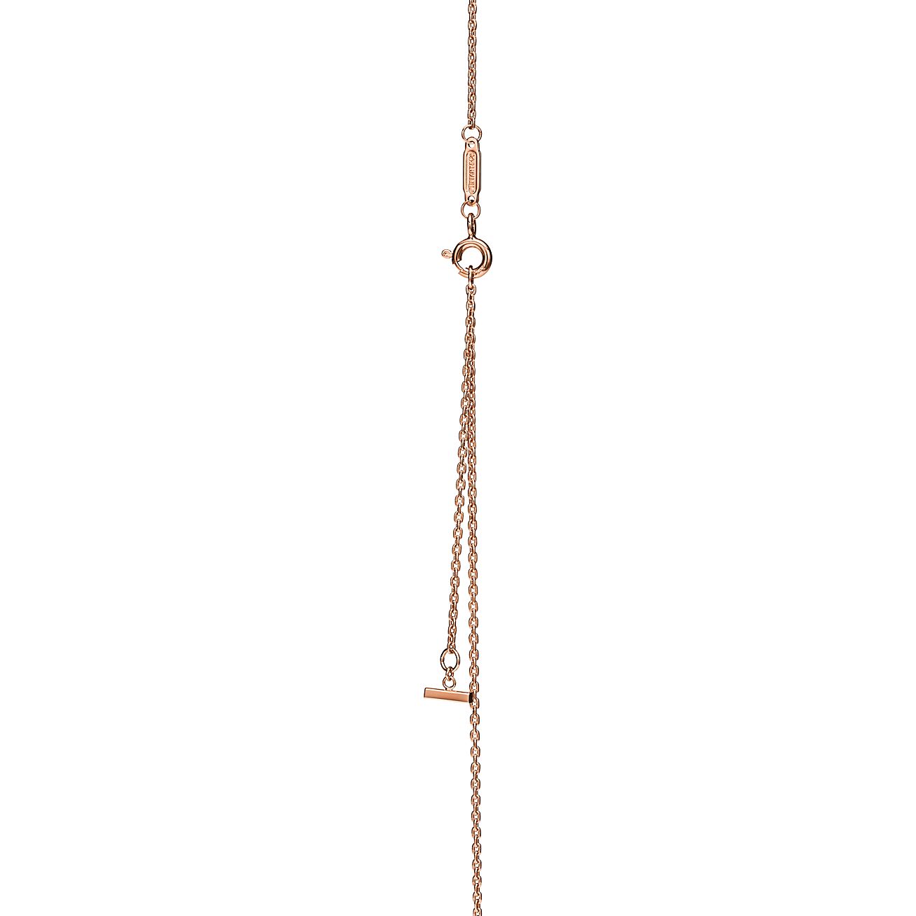 Tiffany T Smile Medium Pendant in Rose Gold with Diamonds - Alternate shot 1 - Alternate shot 2 - Alternate shot 3
